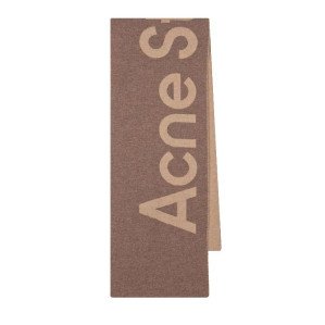 [아크네] CA0154 640 자카드 로고 울 스카프 카멜브라운 스카프