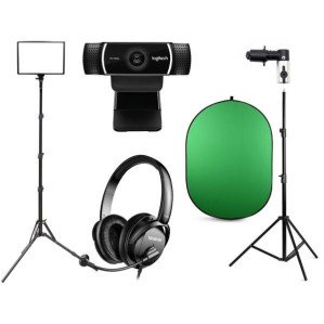 [오토케] 게임방송 풀패키지/큐브라이트45 LED 조명/로지텍 C922/탁스타 TS-451M 헤드셋/크로마키 배경 > 영상가전