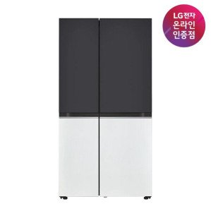 [LG전자] DIOS(디오스) 오브제컬렉션 2도어 양문형 냉장고 832L 베이직 메탈 [블랙/화이트/S834BW12] > 주방가전